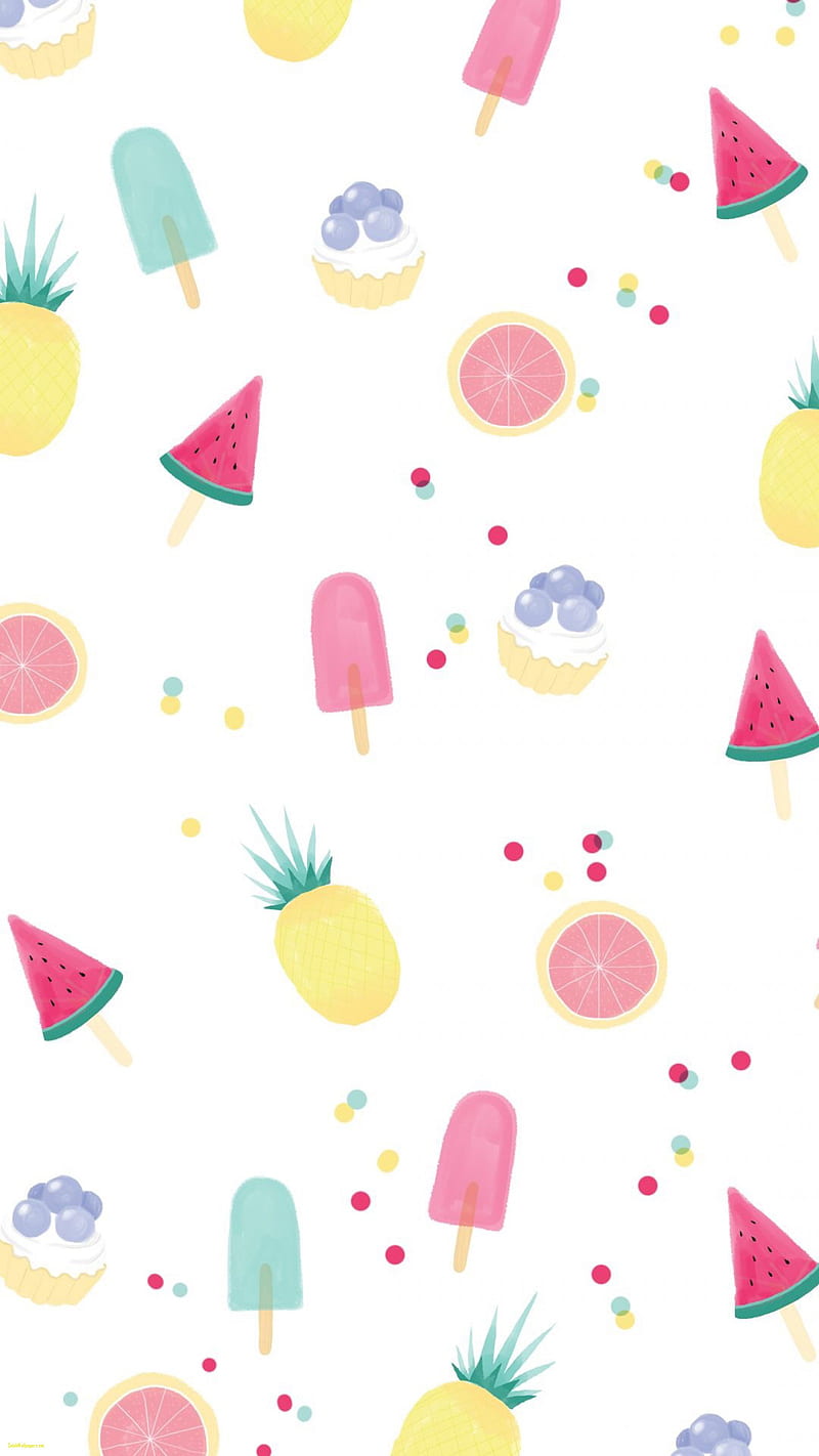 A pattern of fruit and ice cream - Fruit