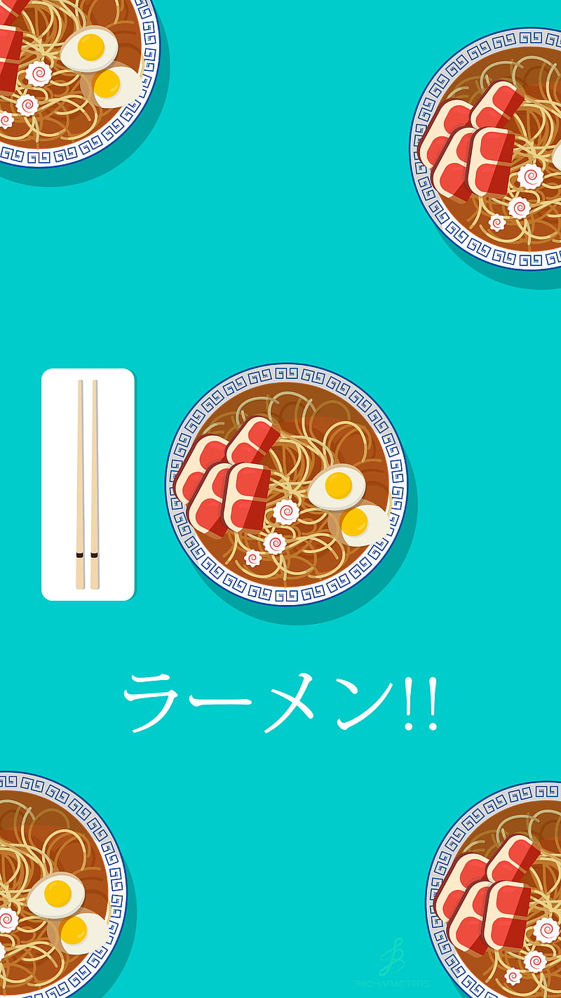 Ramen, 30c, bright, chopsticks, colourful, desenho, food, japan, minimalistic, HD phone wallpaper