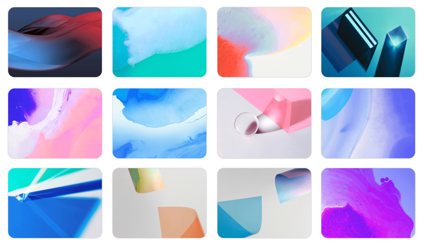 The wallpaper pack includes 12 different abstract designs - Chromebook