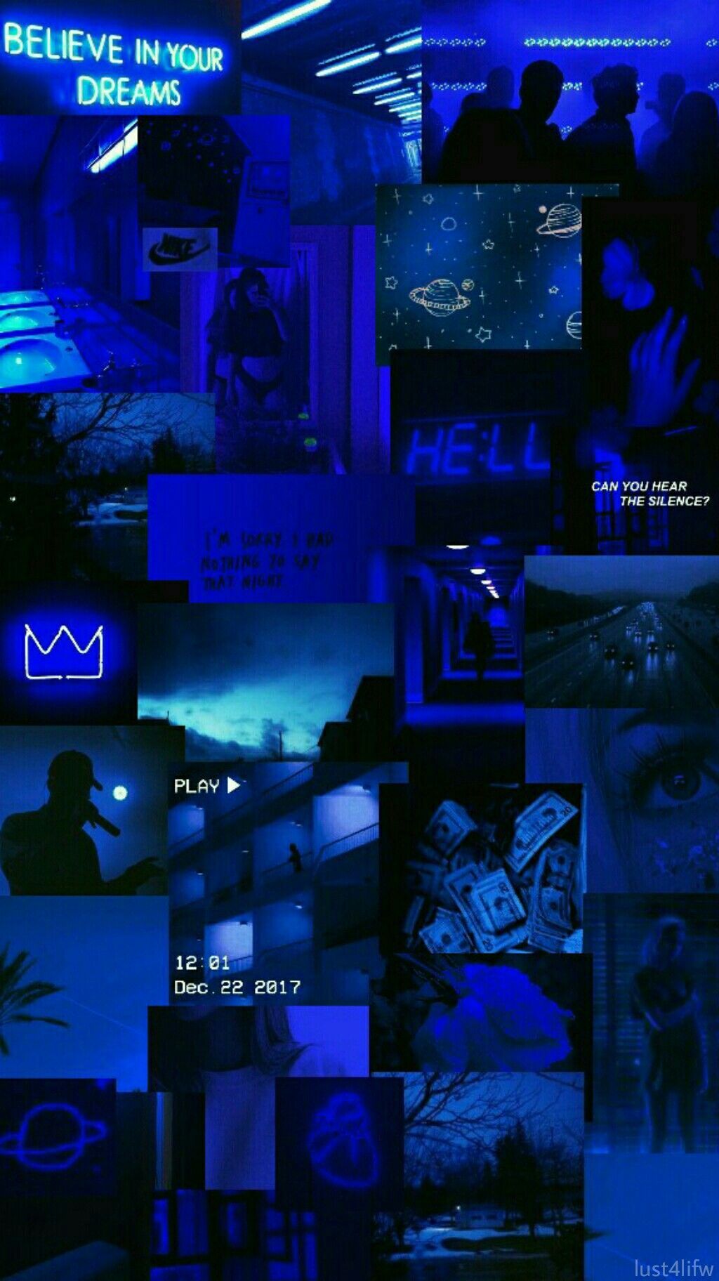 Aesthetic Dark Blue Wallpaper