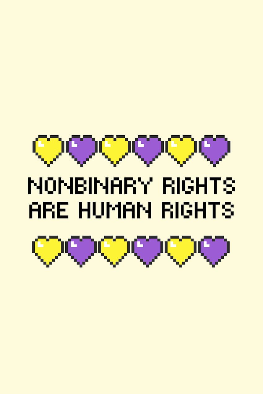 A poster with the words monogamous rights are human - Non binary