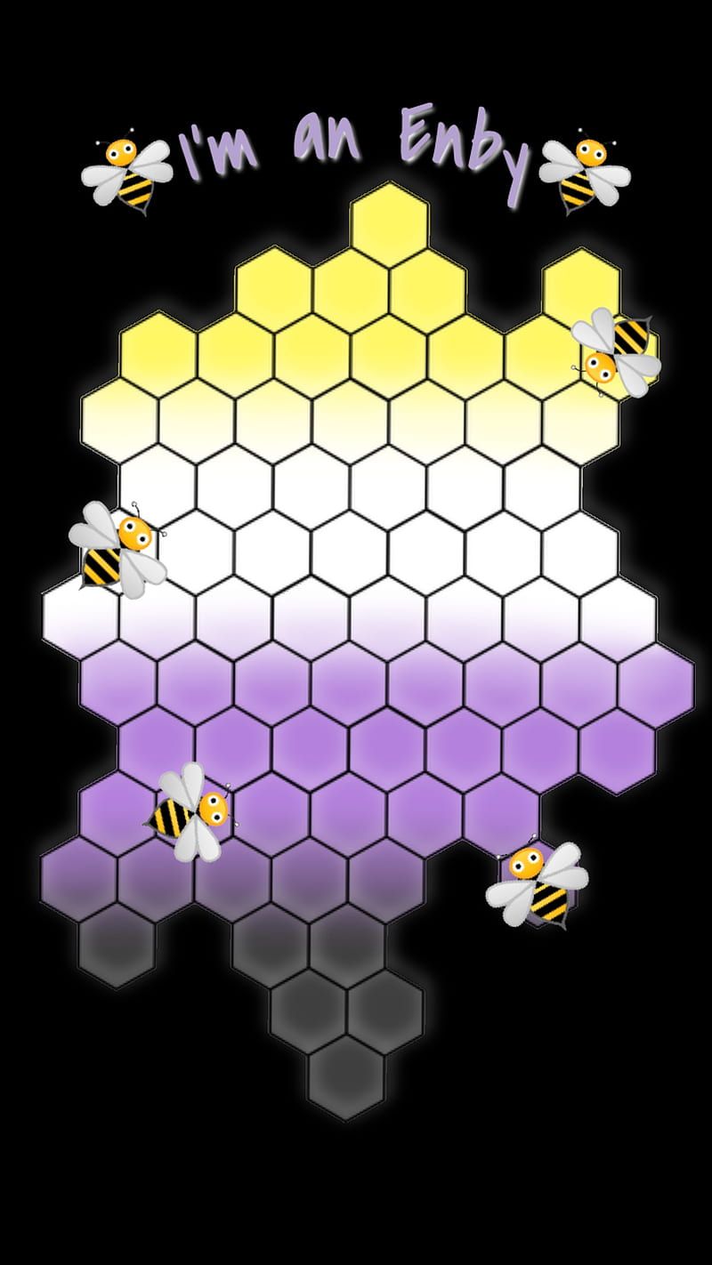 Nonbinary Bee, android, background, bee, cute,... by throwawaytoGW