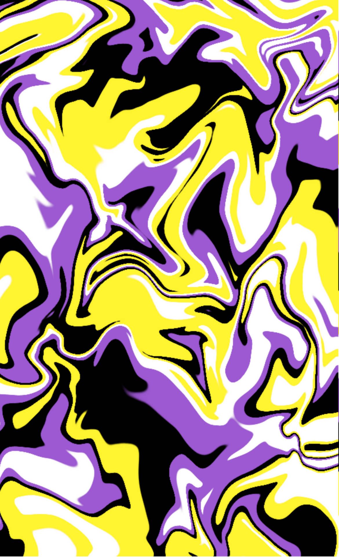 A yellow and purple abstract pattern - Non binary