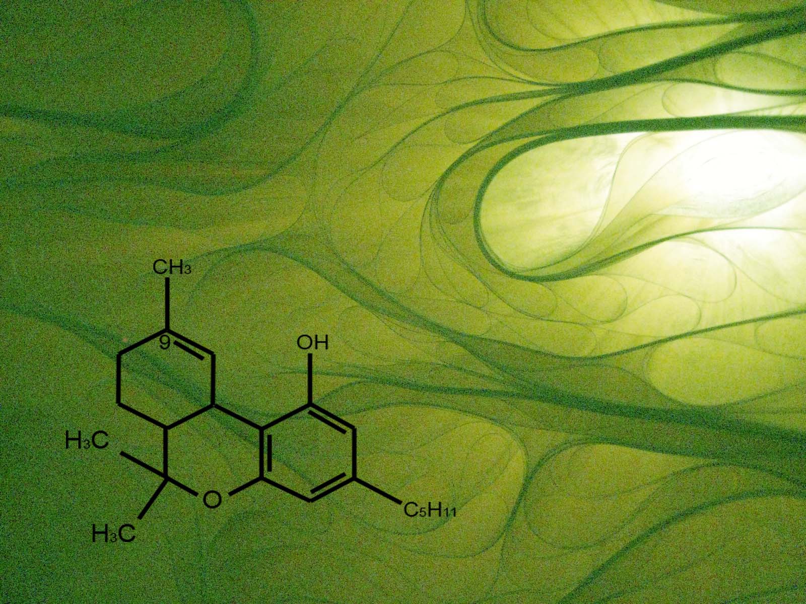 A green liquid with the chemical formula for cocaine - Chemistry