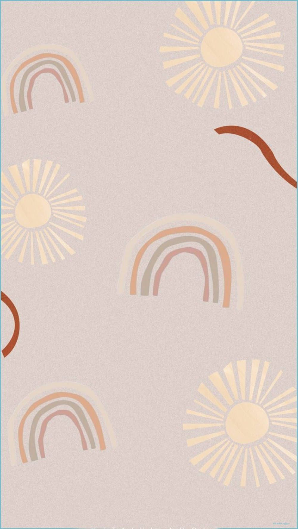 A poster with rainbows and suns - Boho
