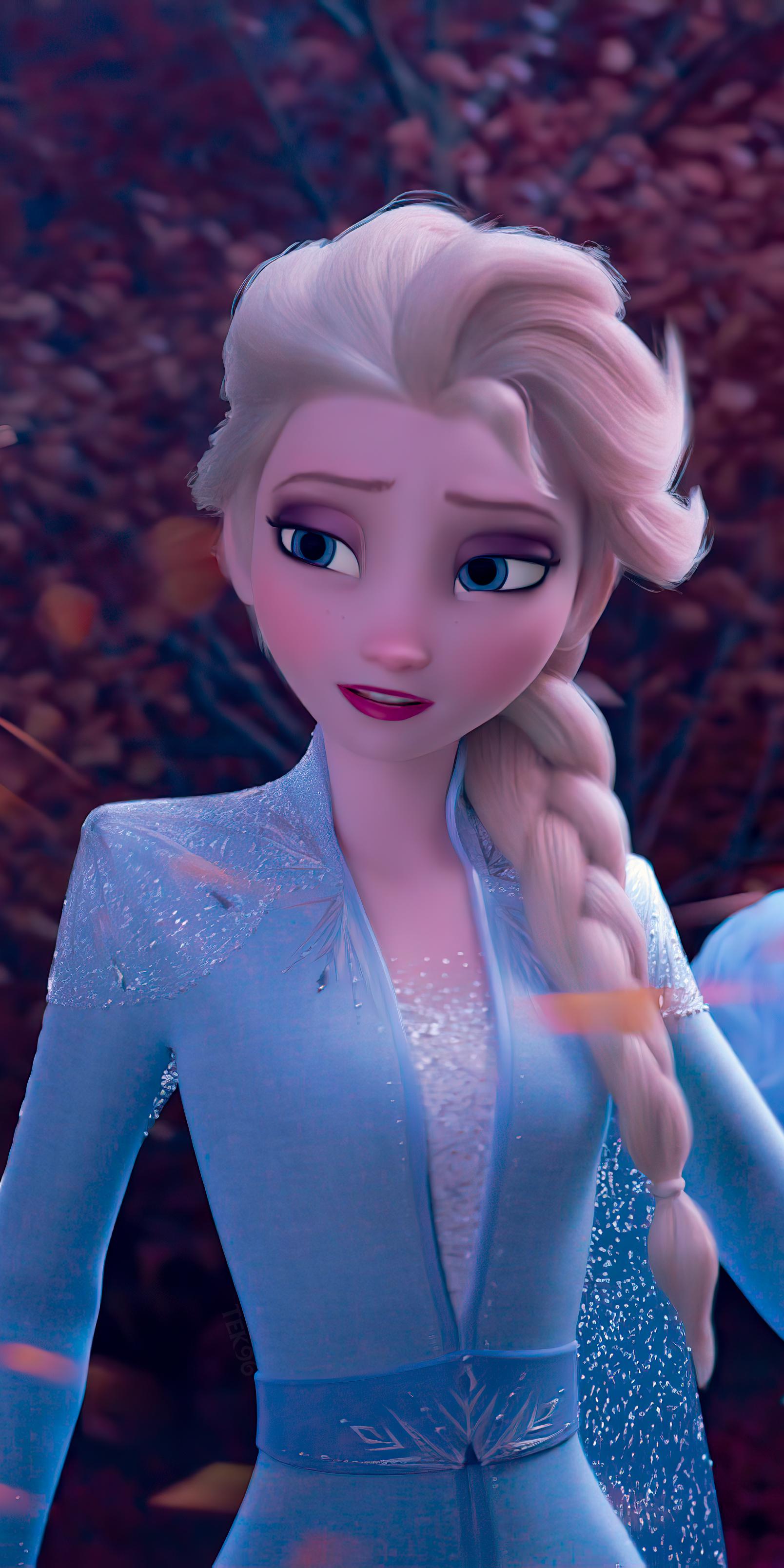 Elsa from Frozen 2 wallpaper with high-resolution 1125x2436 pixel. You can use this wallpaper for your iPhone 11, XS Max, XR, 8, 7, SE, and other iOS devices. - Elsa