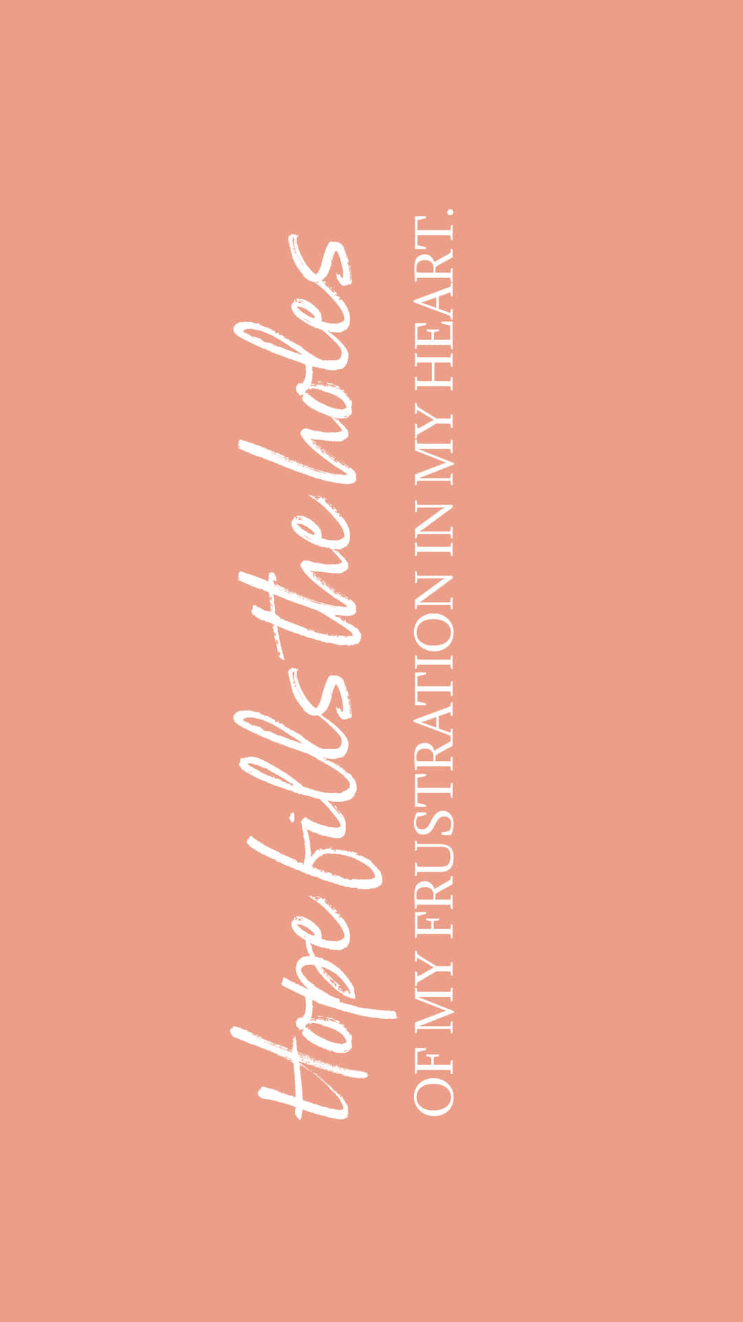 Download Hope Quote In Salmon Background Wallpaper