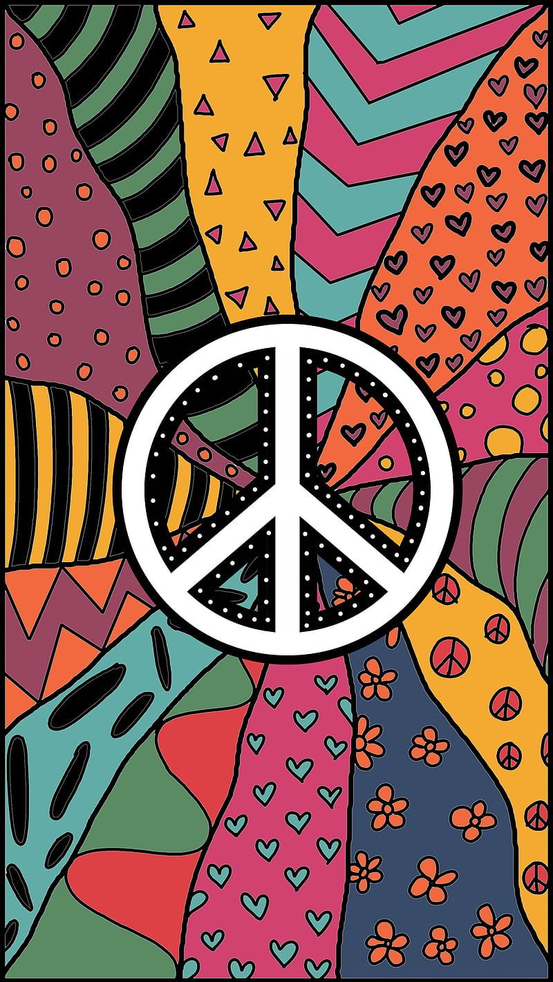 Peace good vibes, Hippie, boho, dom, love, pop art, retro, soul, spirit, HD phone wallpaper