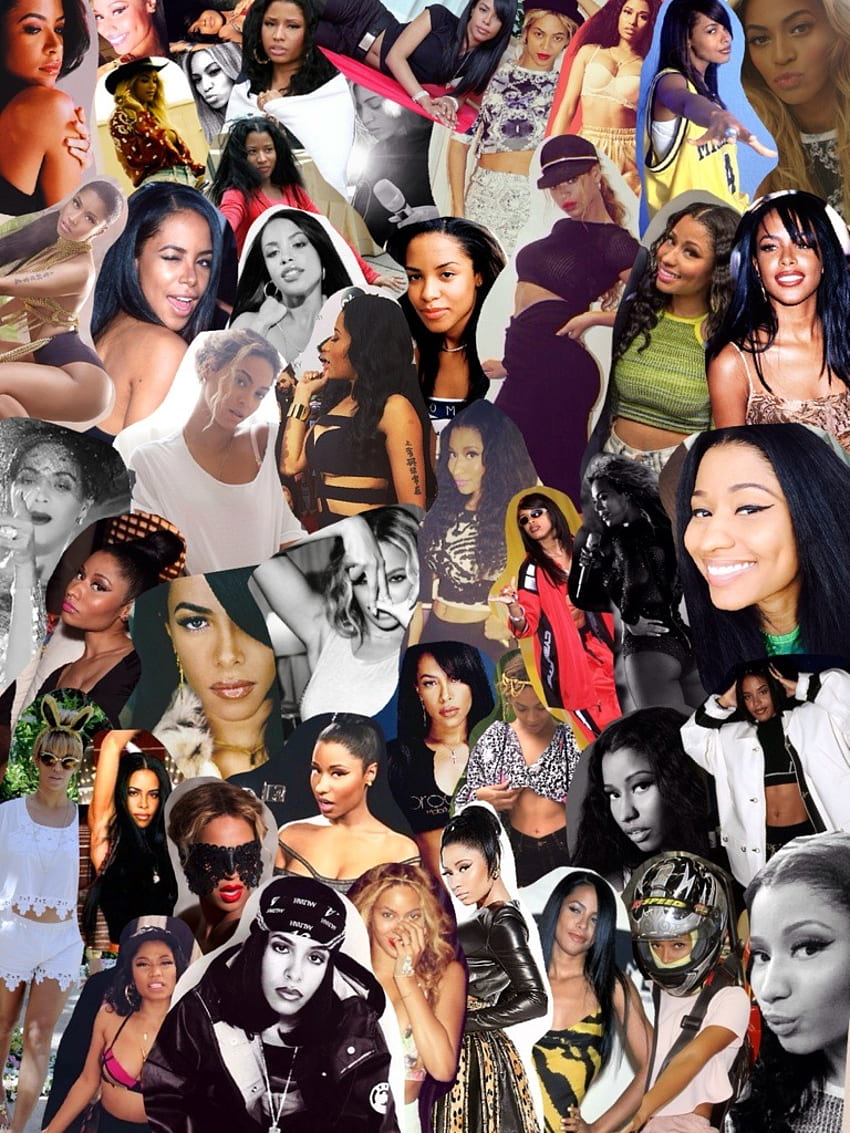 Requested: Aaliyah, nicki minaj and beyonce, Beyonce Collage HD phone wallpaper