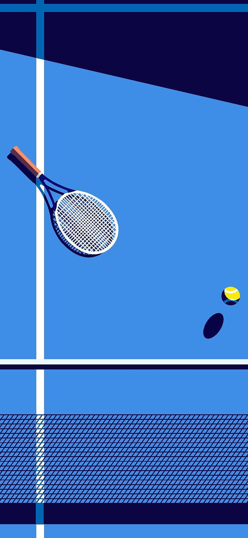 Minimal Tennis Racket 1080X2340. Tennis, Tennis, Minimalist HD phone wallpaper