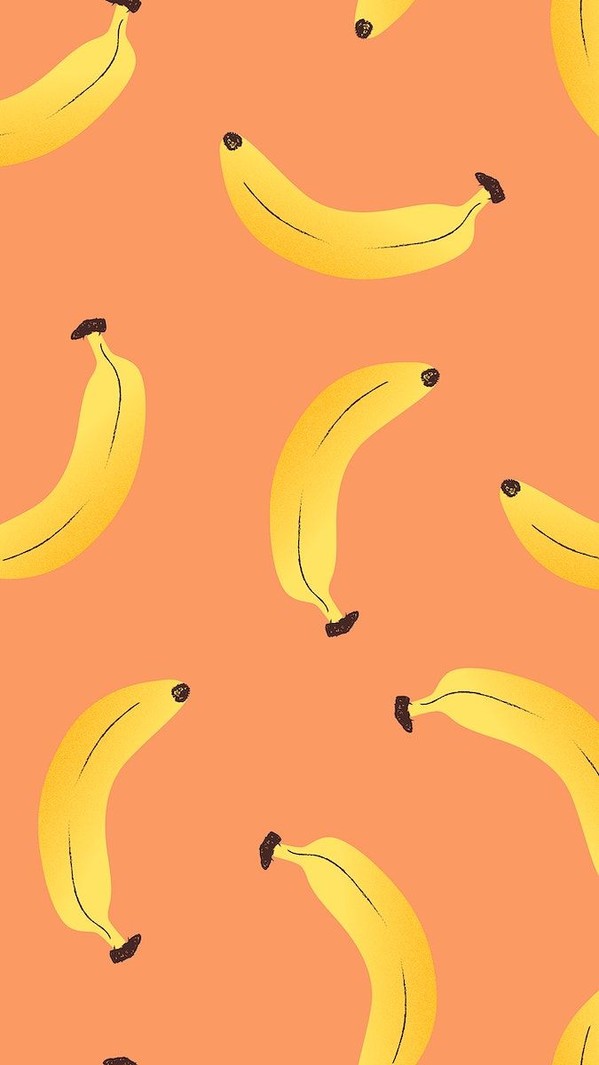 Banana mobile wallpaper, cute fruit