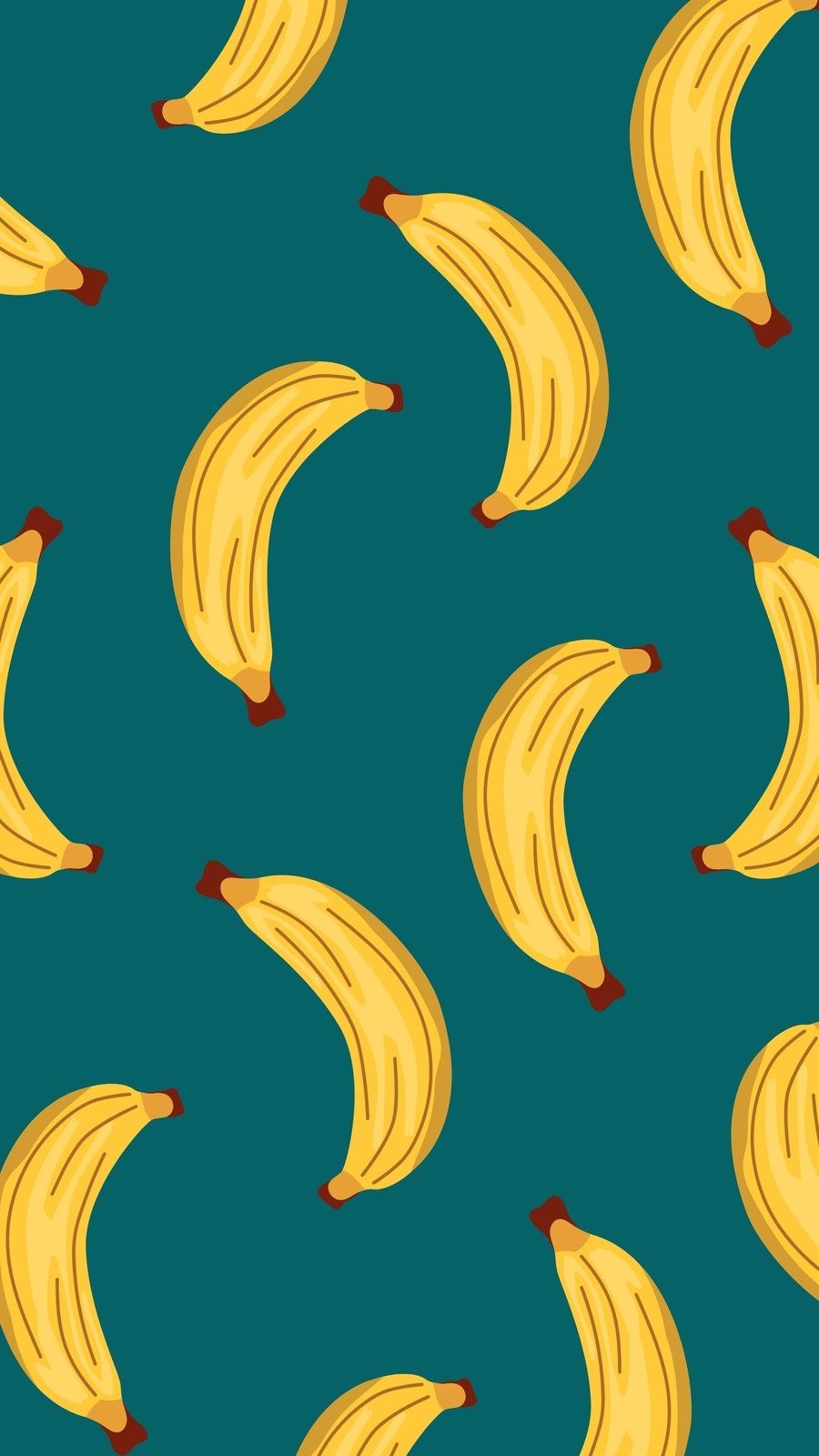 A pattern of bananas on blue background - Banana