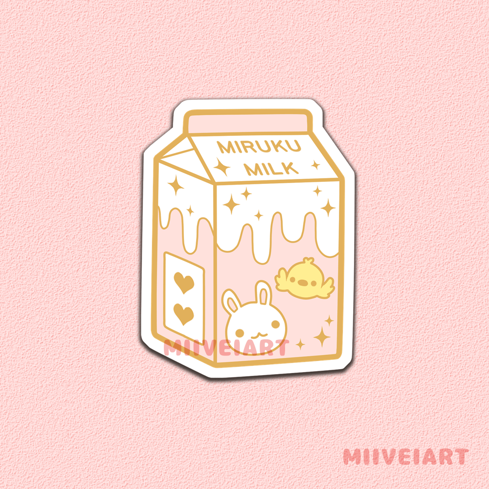 Cute Milk Carton Vinyl Sticker