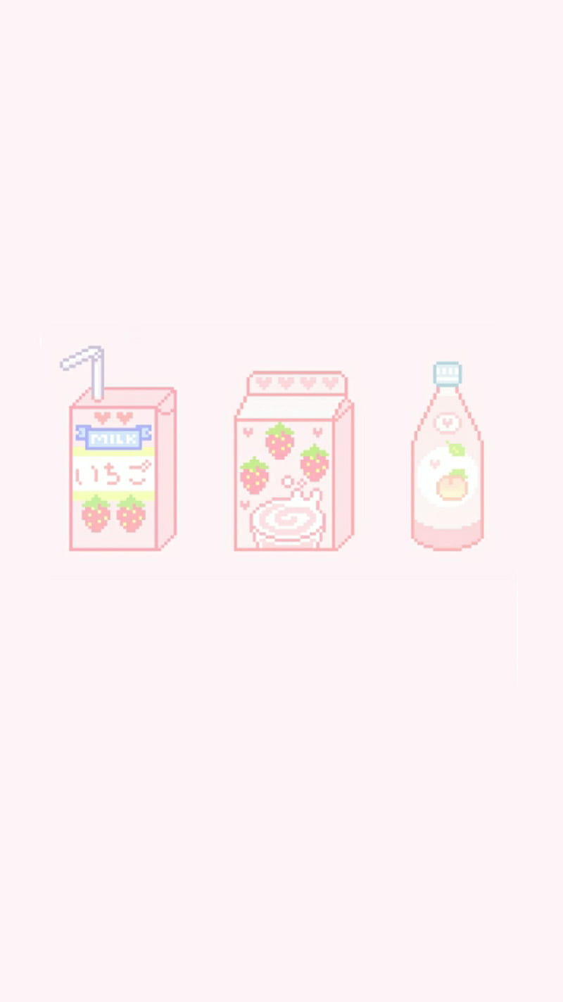 Kawaii, cute, milk, HD phone wallpaper