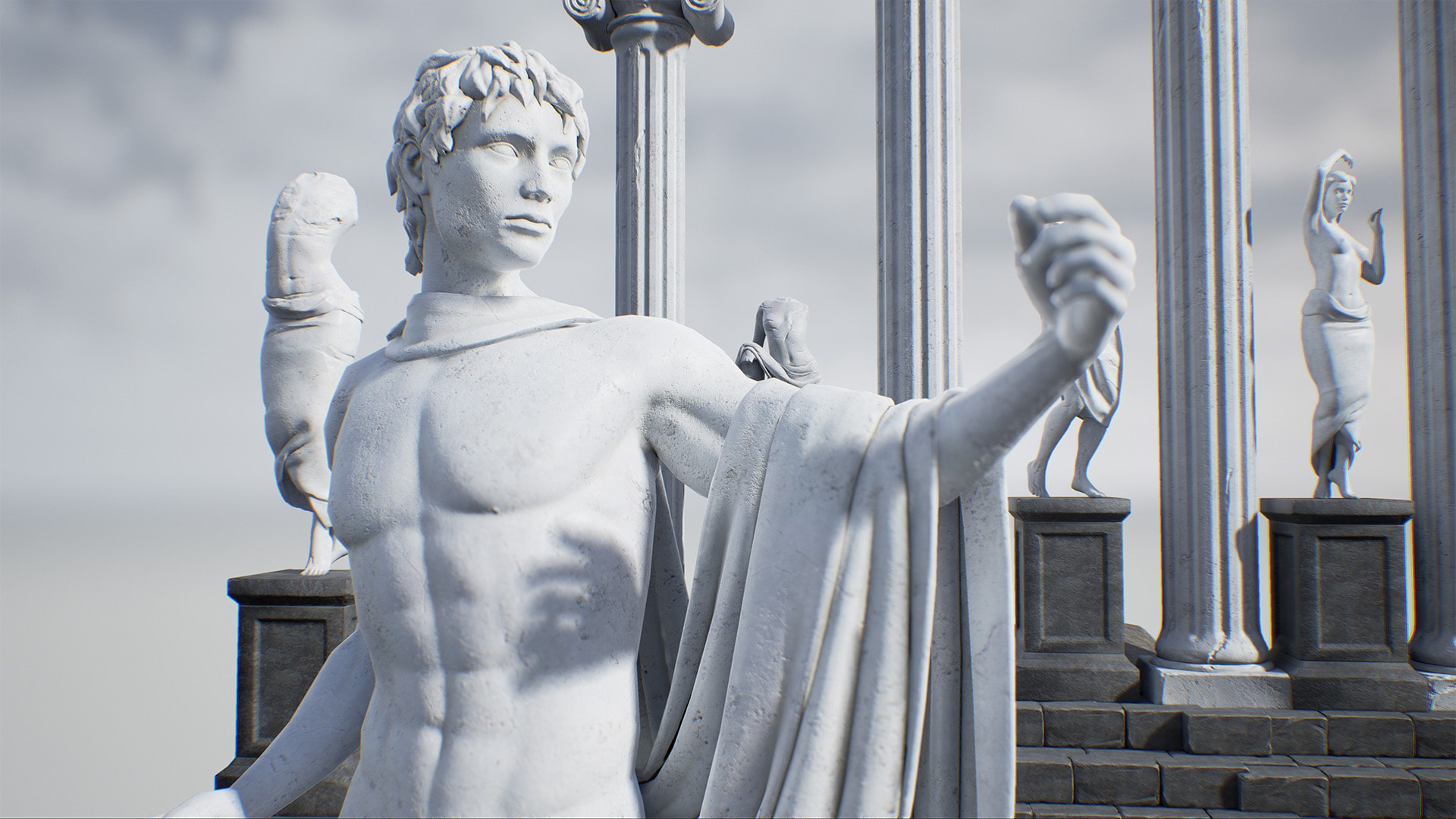 A statue of an ancient roman man - Greek statue