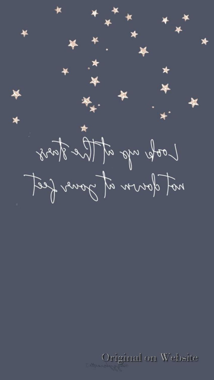 Stars on the top of the image, cute phone backgrounds, grey background - Inspirational, motivational, quotes