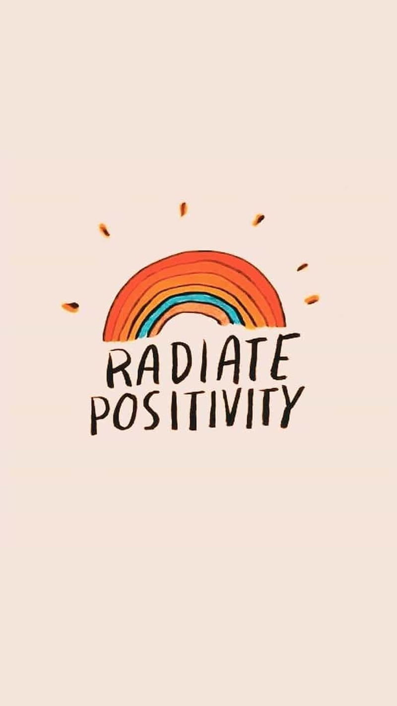 Radiate positivity, aesthetic, aesthetic rainbow, christian, cute christian, HD phone wallpaper