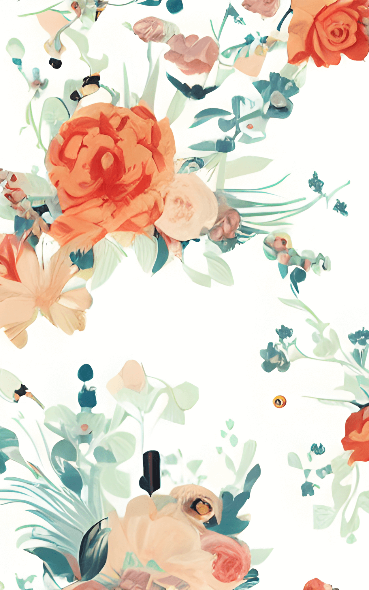 A wallpaper with a floral pattern - Pattern