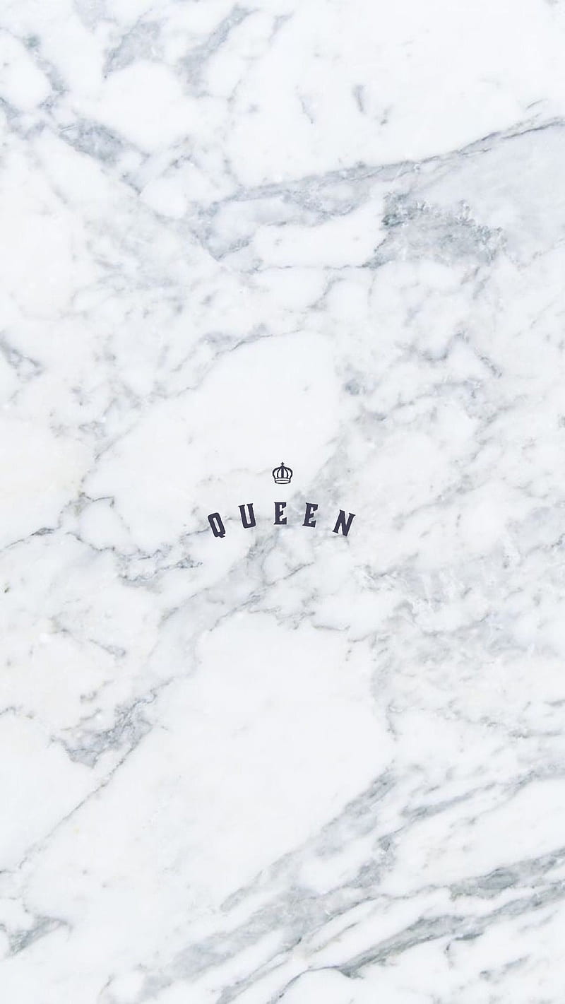 QUEEN, aesthetic, android, black and white, boss, cute, iphone, marble, simple, HD phone wallpaper