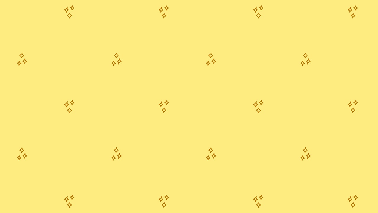 Yellow Background Sparkle Doodles