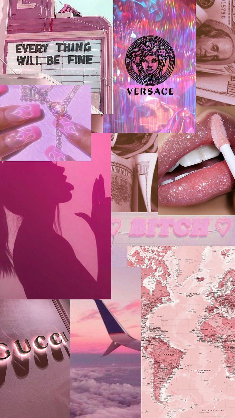 A collage of pictures with pink and purple - Twilight, pink collage