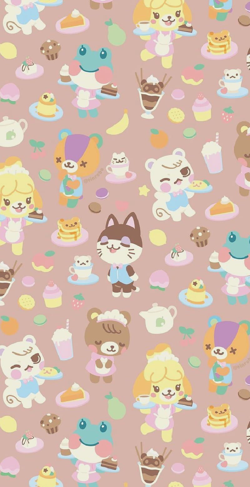 A pattern of cute cartoon characters - Animal Crossing