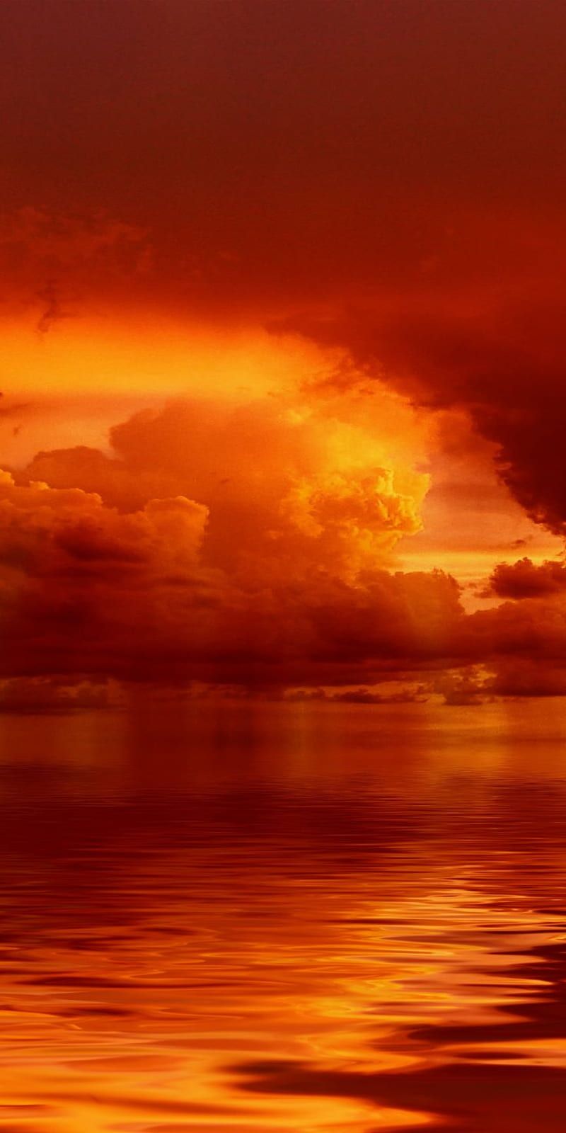 Red clouds, storm, sunset, art,. Yellow aesthetic pastel, Orange aesthetic, HD phone wallpaper