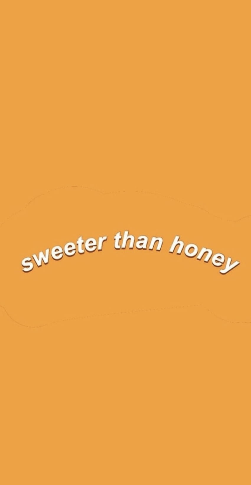 A poster with the words sweeter than honey - Pastel orange