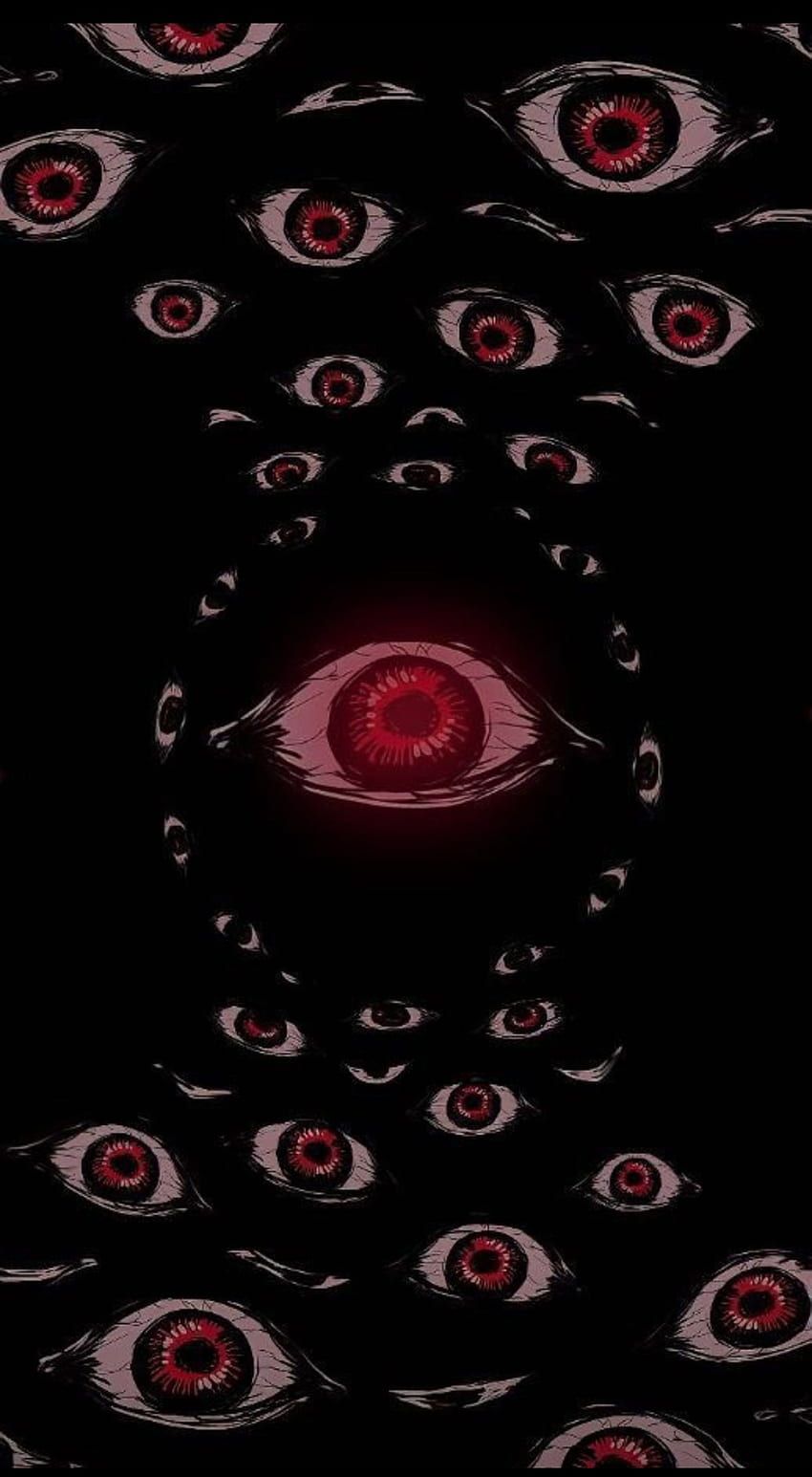 Eyes, red, weirdcore, magenta, trippy, dreamcore, creepy HD phone wallpaper
