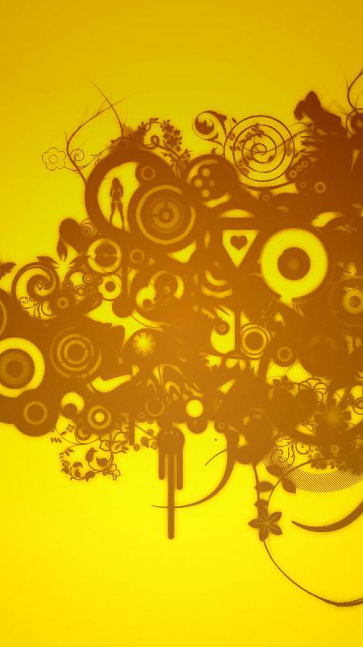 Yellow abstract wallpaper for your phone - Yellow iphone