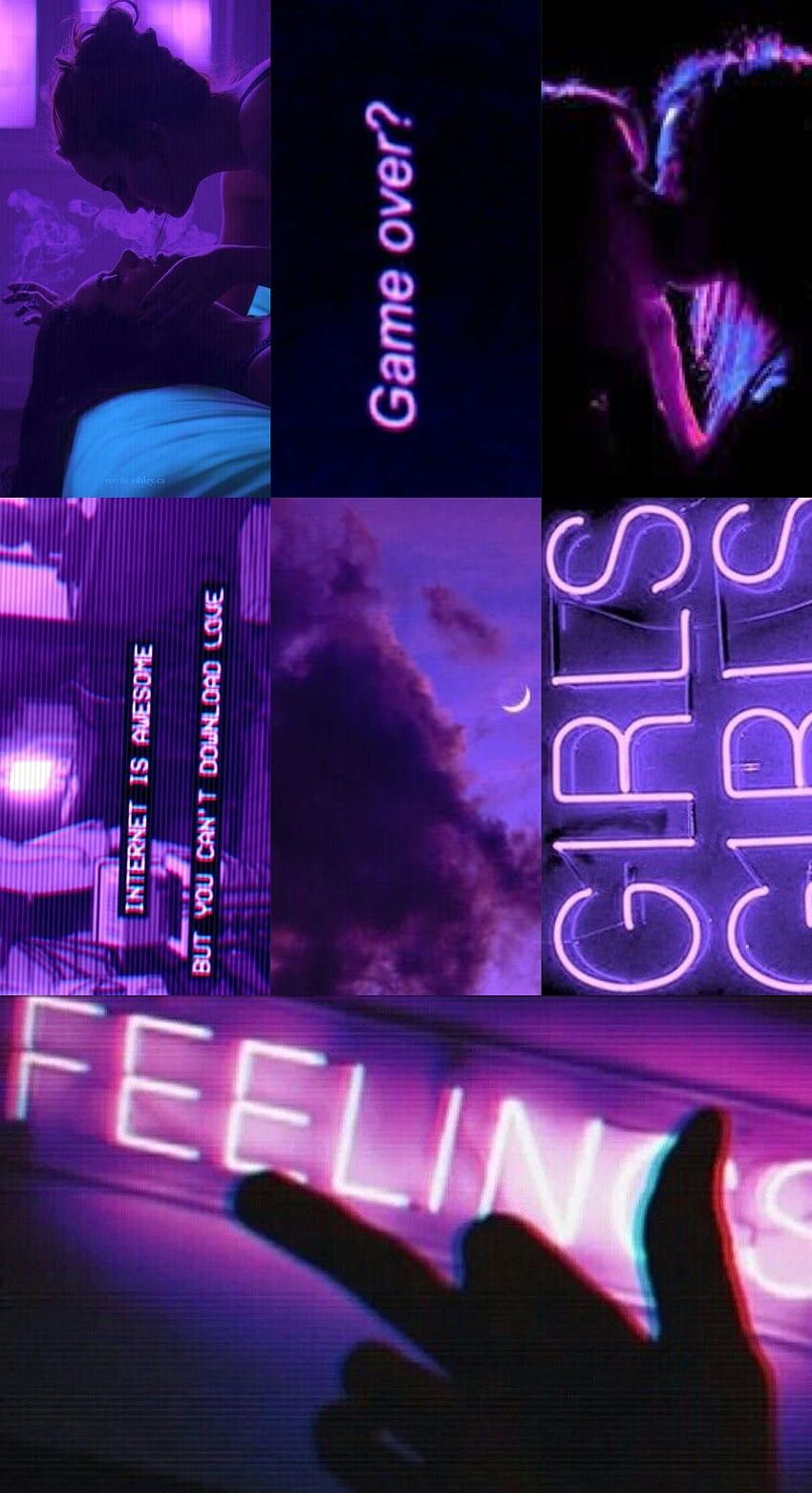 A collage of pictures with neon lights - Bisexual