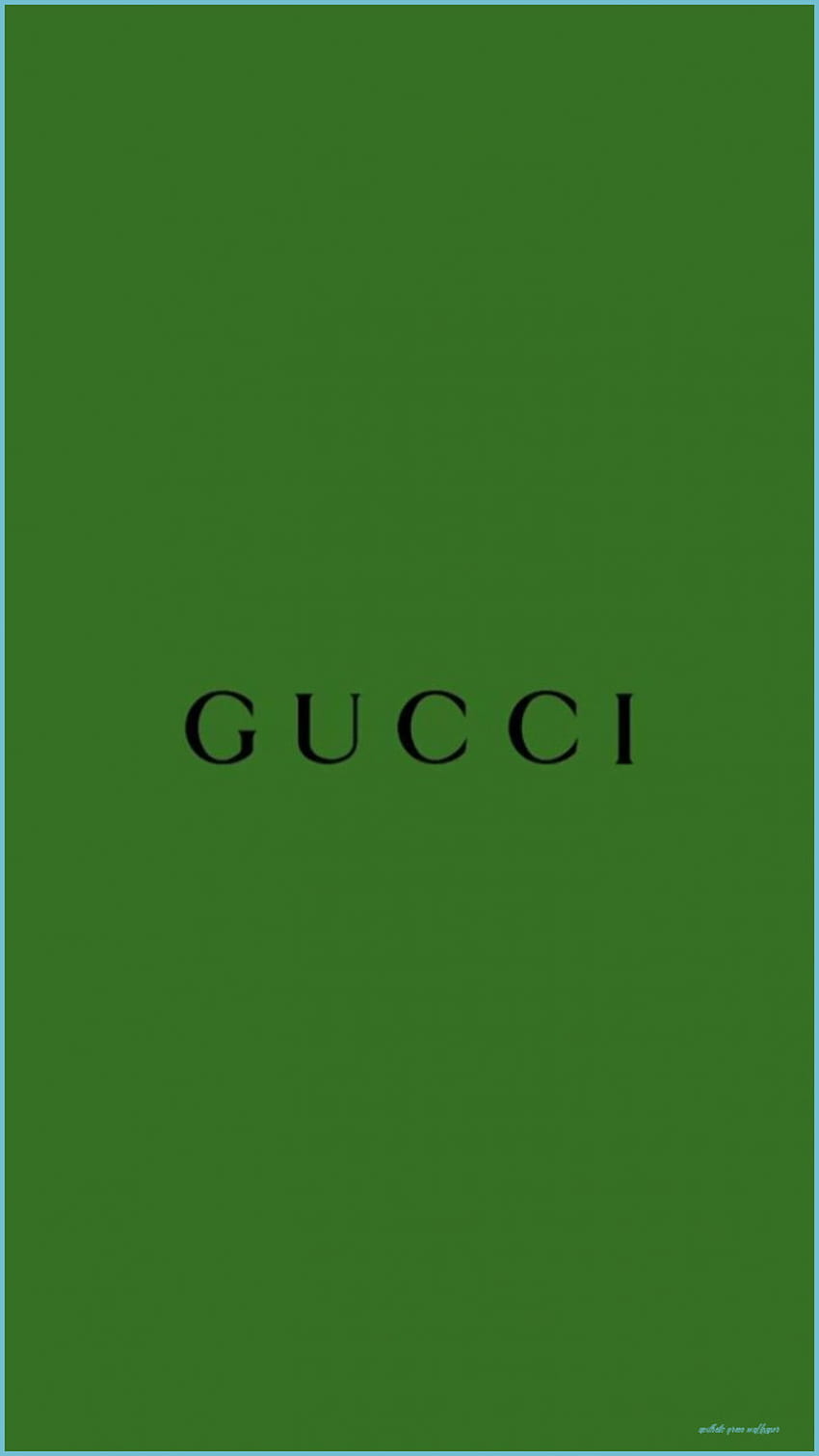 Gucci logo wallpaper - Light green