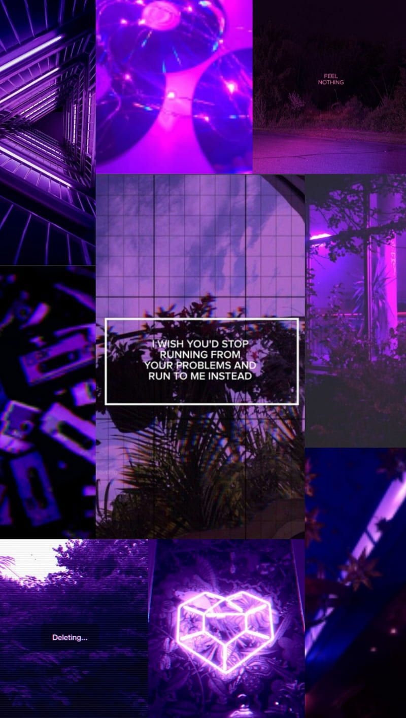Purple Aesthetic, light, quote, HD phone wallpaper