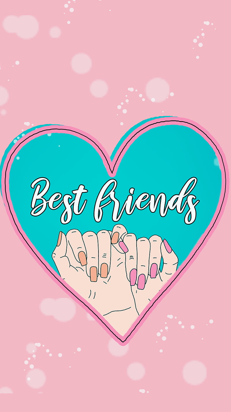 Best friends pinky promise wallpaper for phone background. - Bestie