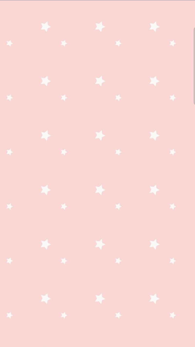 A pink background with white stars - Pink phone, cute pink, stars