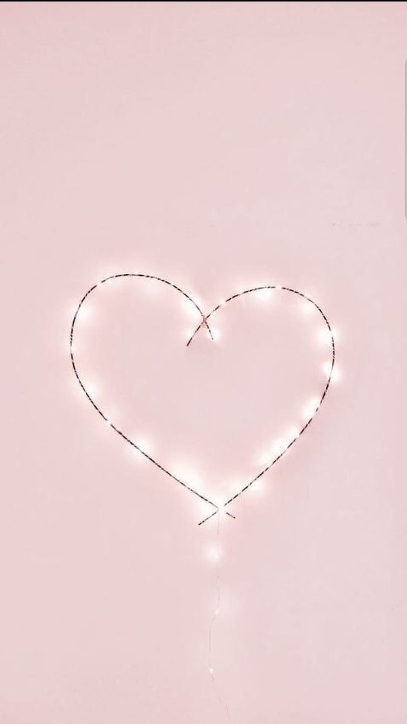 HD aesthetic pink heart wallpaper