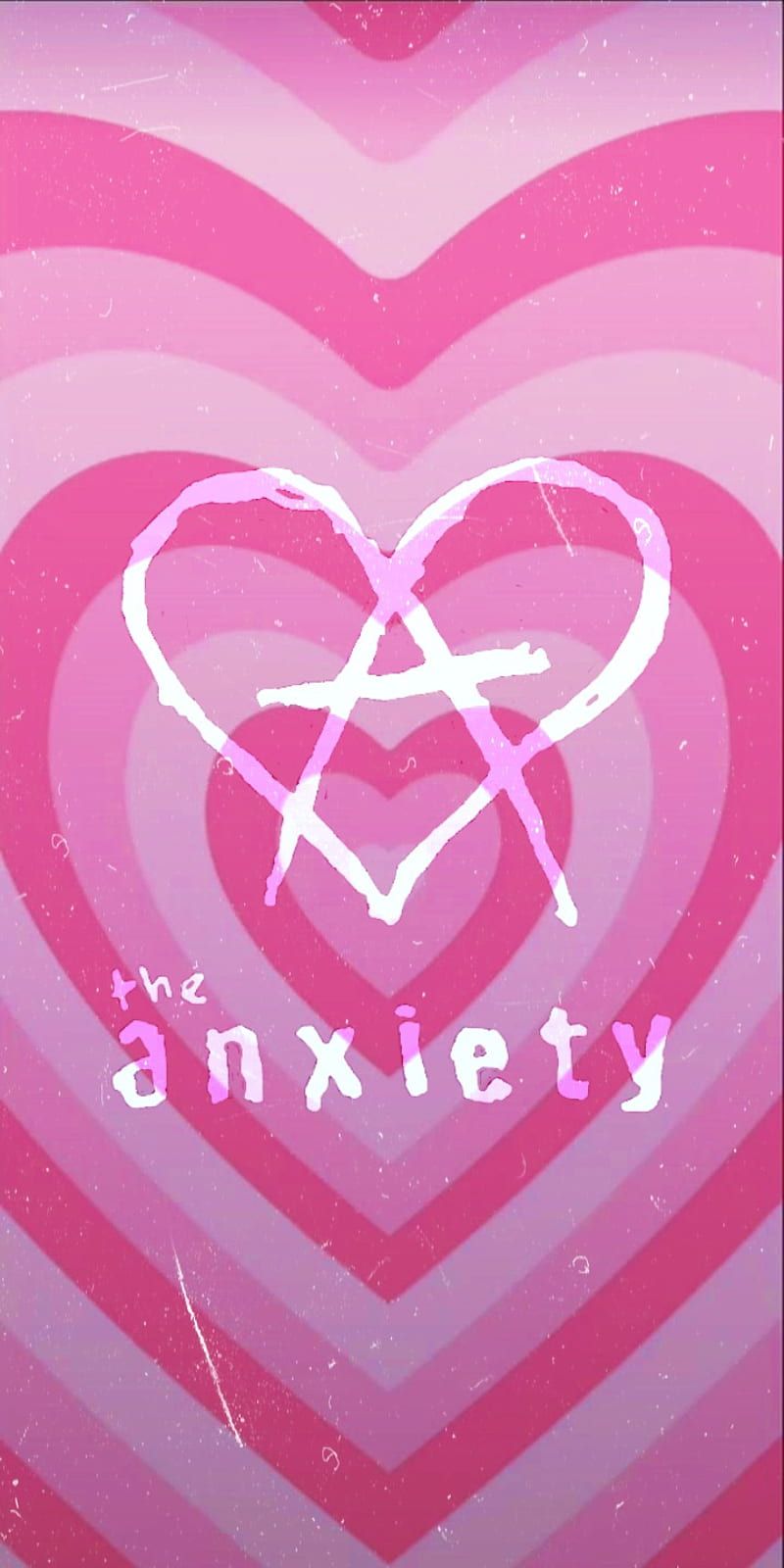 The anxiety poster - Pink heart