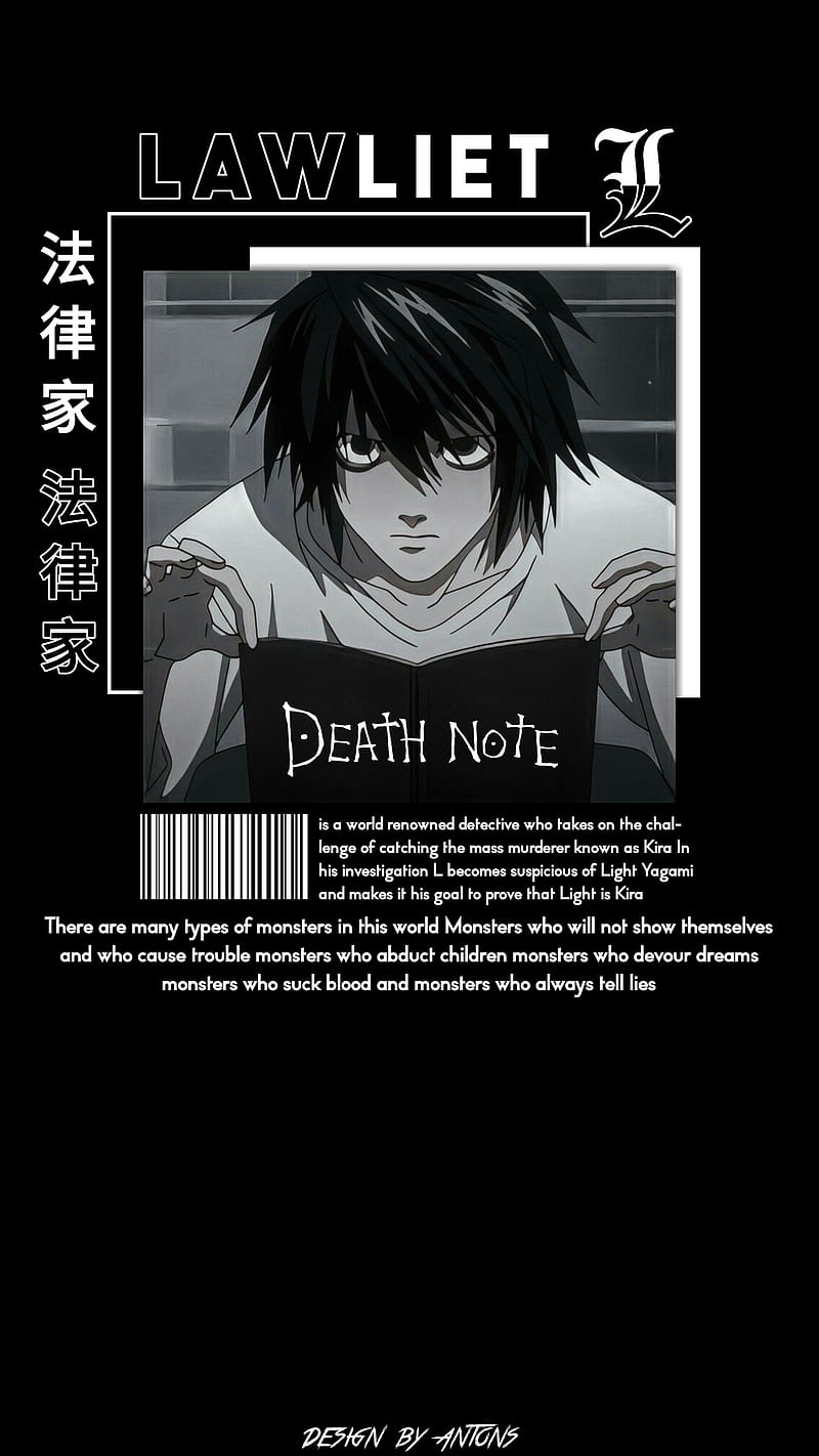 Lawliet L, aesthetic, ryuk, yagami light, death note, HD phone wallpaper