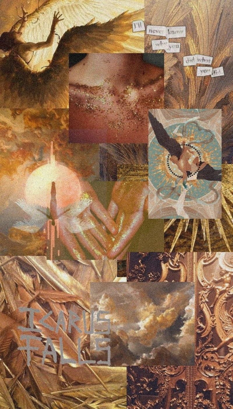 Collage of various images, including a pair of hands, a sunset, and a book cover. - Greek mythology, Artemis