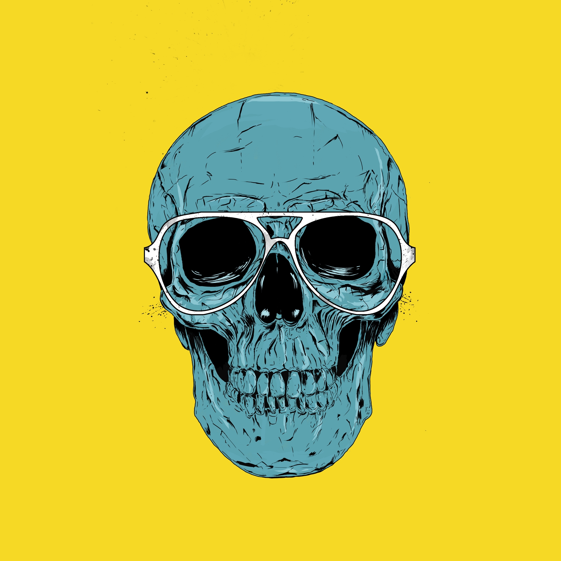 Blue skull wallpaper