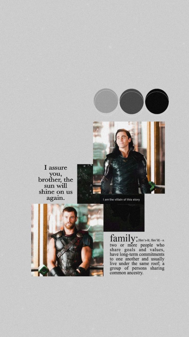 A collage of Thor and his family from the Marvel Cinematic Universe. - Thor