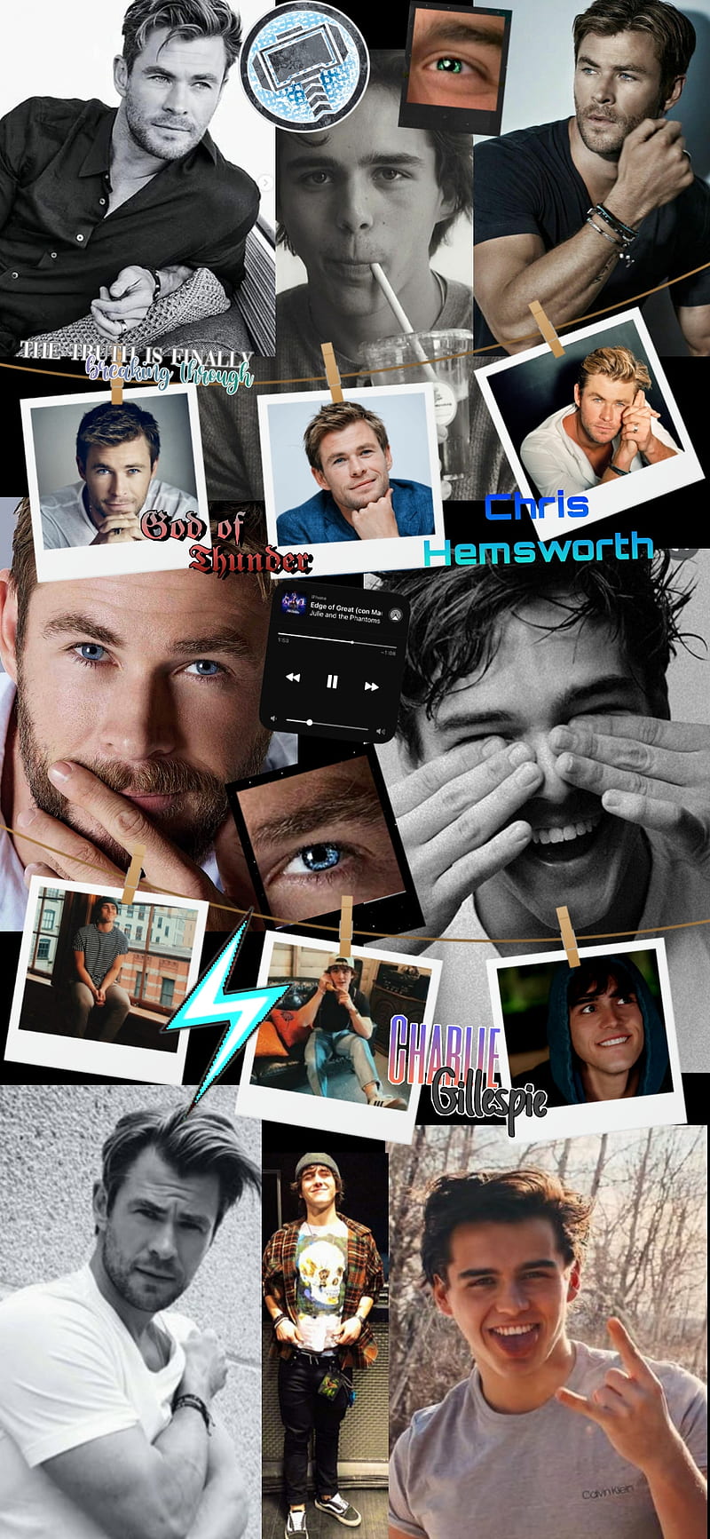 Chris and Charlie, chris hemsworth, hemsworth, marvel, thor, HD phone wallpaper