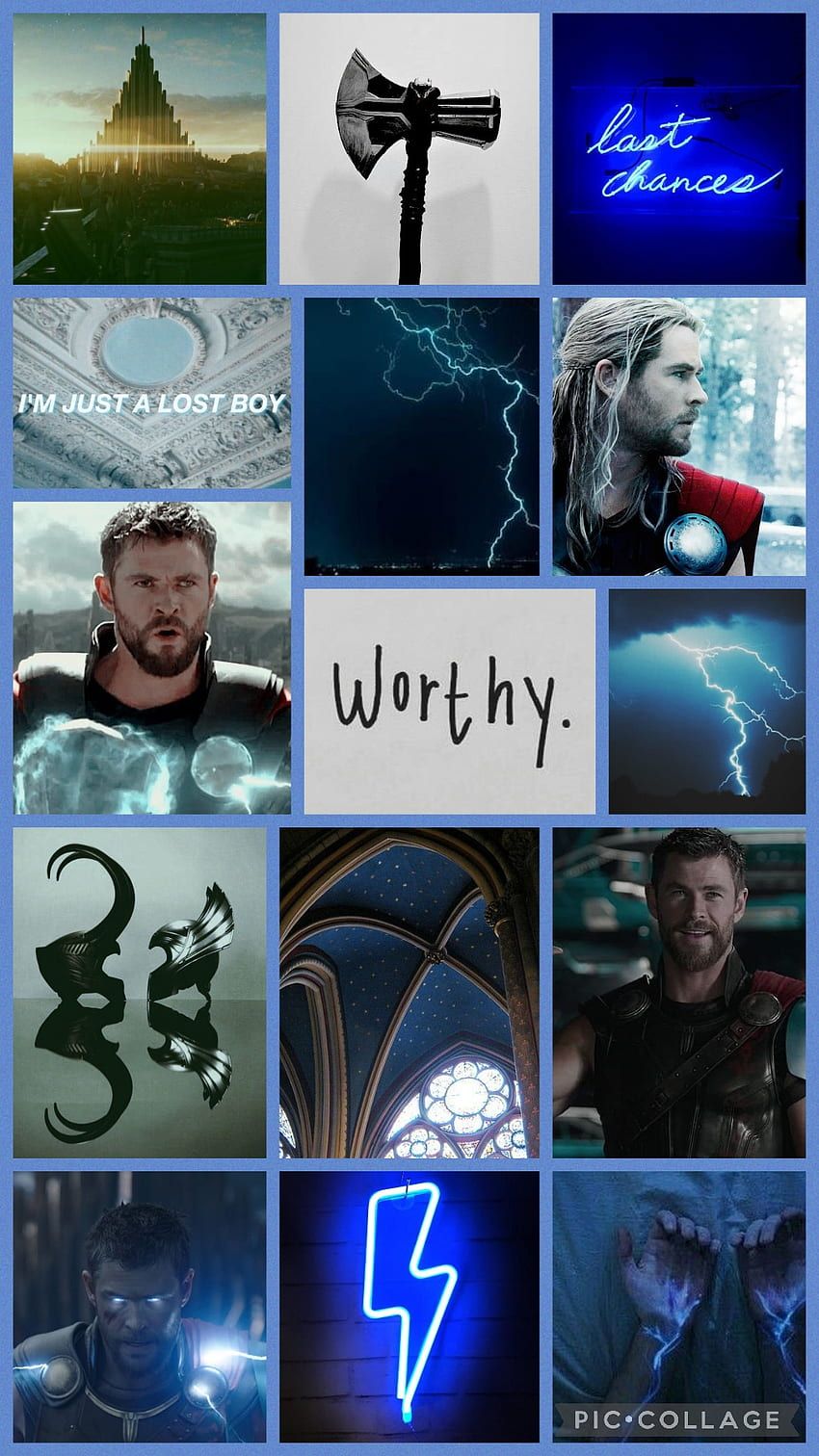 A collage of images with the words worth - Thor