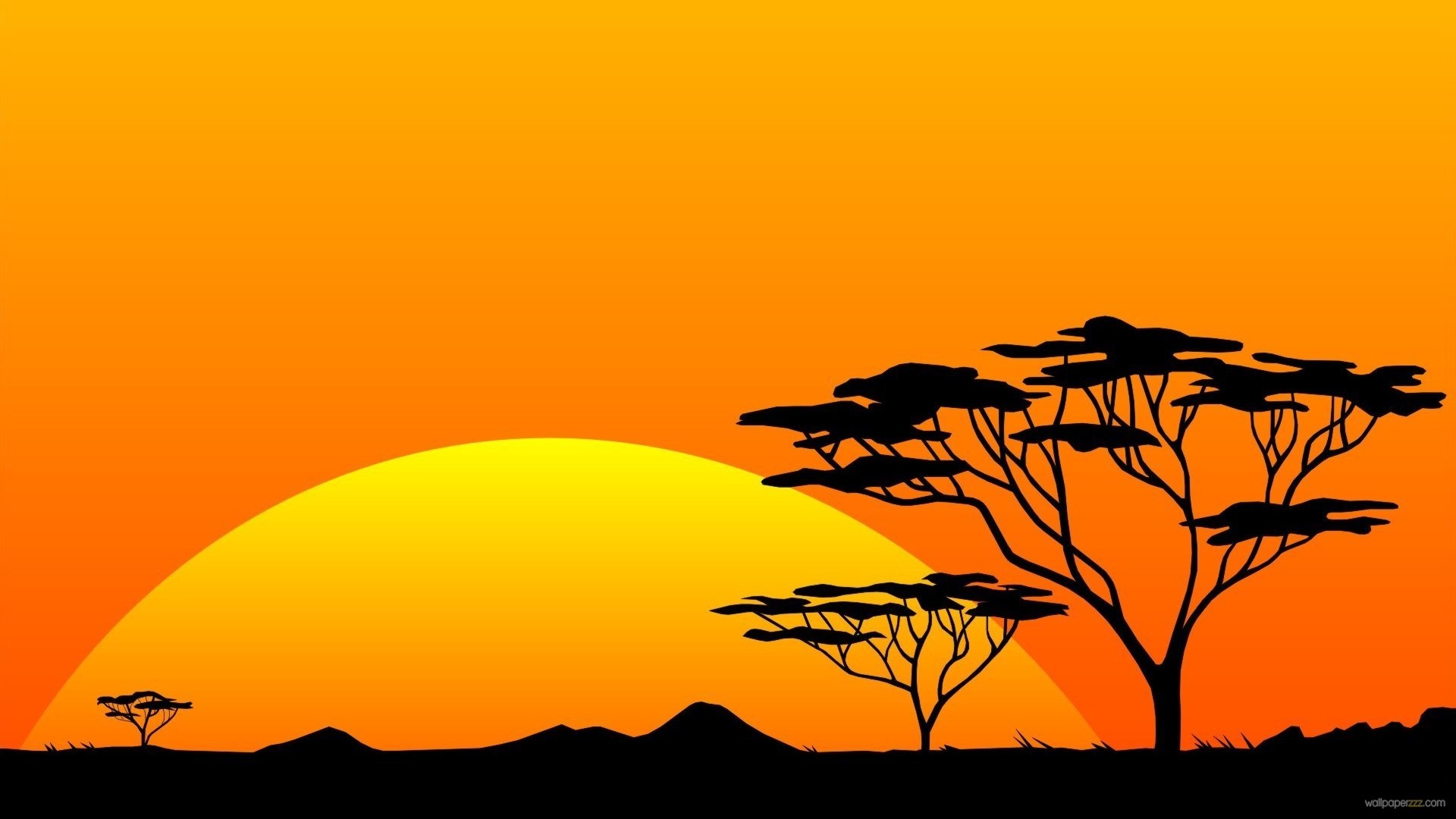 Scenery Safari Hires Sun Sunrise Africa wallpaper HD free