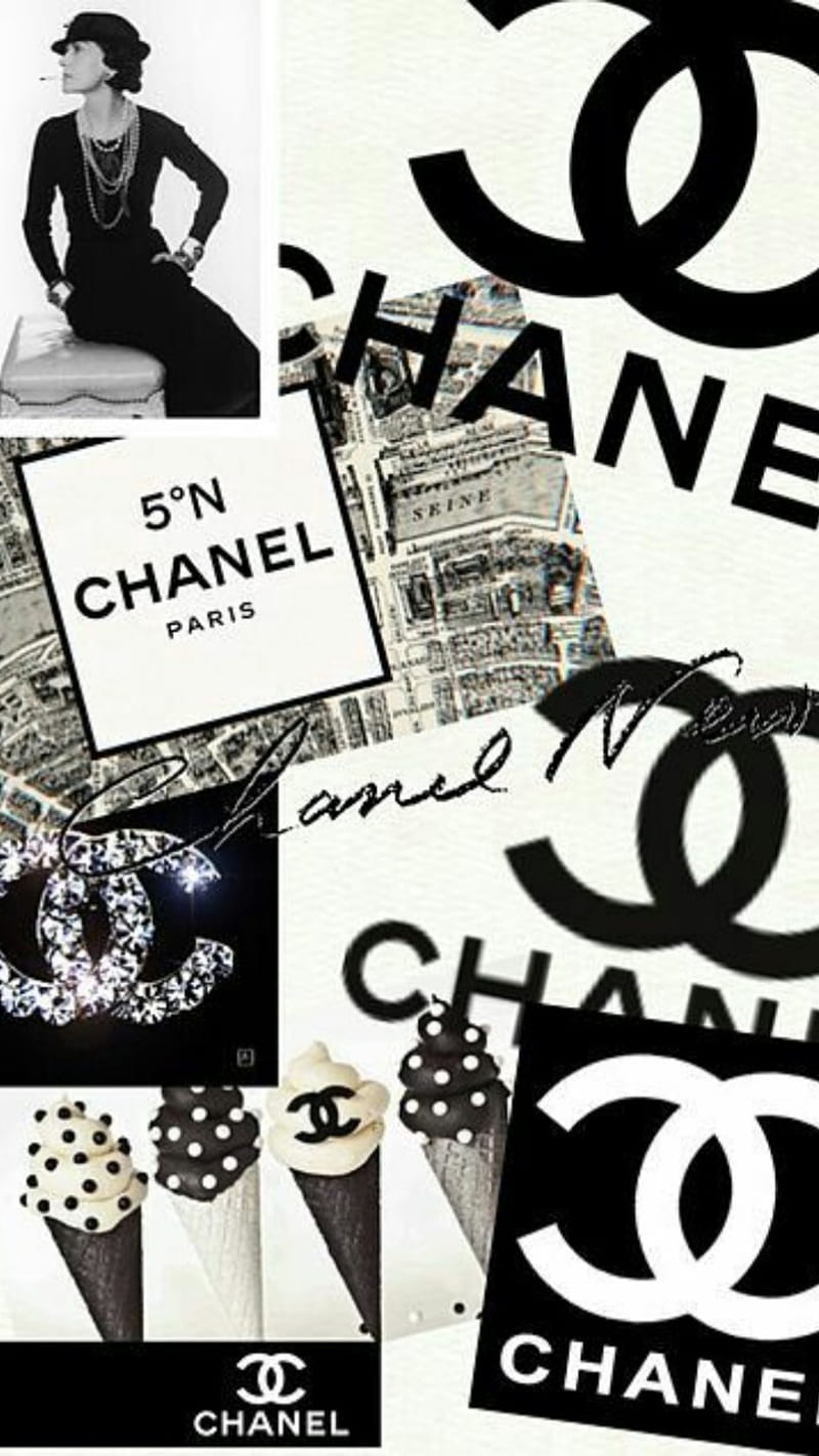 Chanel collage 3D, cc, collage squares, dezigner, live, luxury, trending, HD phone wallpaper