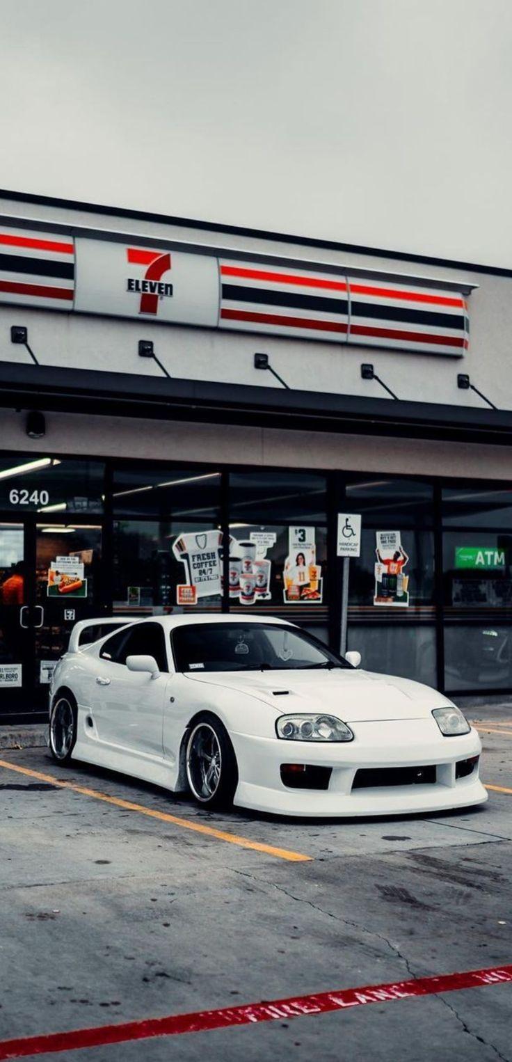 Toyota Supra parked in front of a 7-11 - JDM