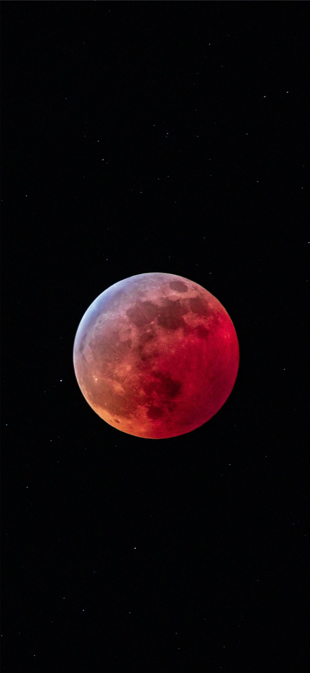 A red moon in the sky with stars - Blood