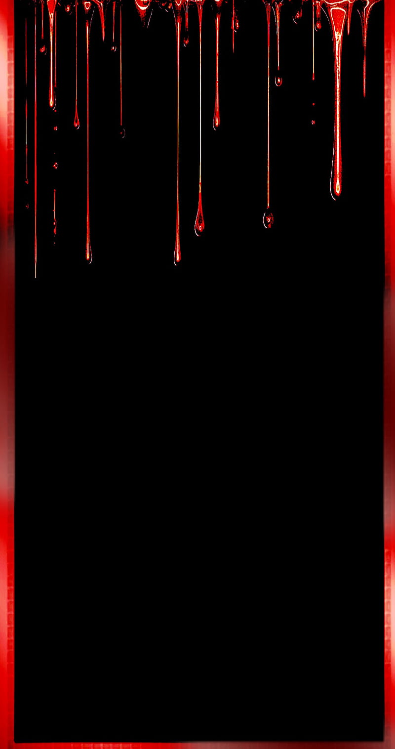 A black background with red dripping blood. - Blood