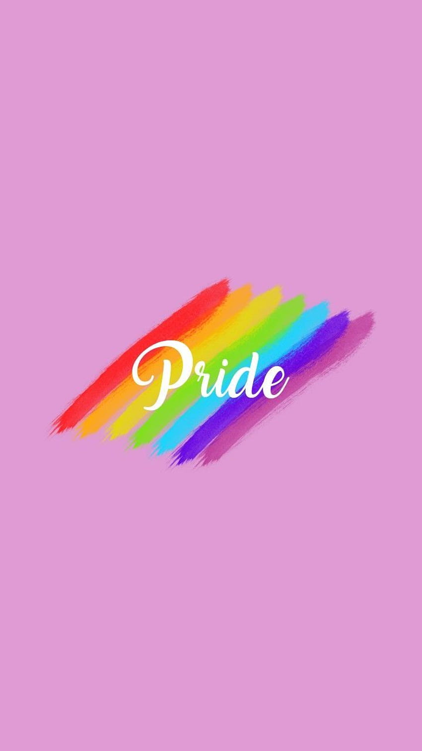 The word pride is written on a pink background - Gay, pride, LGBT