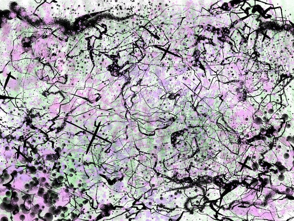 A purple and green abstract artwork - Gothic